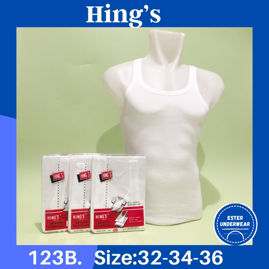 Kaos Singlet Pria HING'S 123LK SIZE 32-34-36 ISI-1 PCS