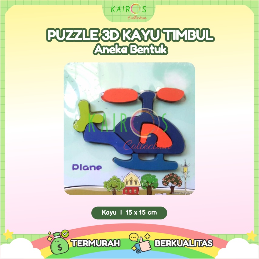 Puzzle Kayu Timbul Montesory Puzzle Timbul Anak Edukasi Montesori