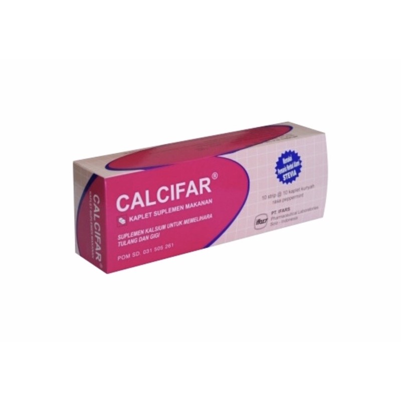 Calcifar strip 10 tablet ( suplemen calcium kesehatan tulang )