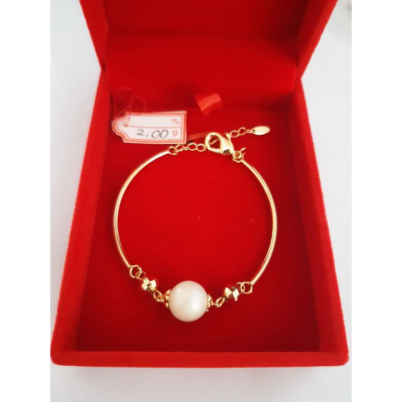 BERSERTIFIKAT GELANG MUTIARA LAUT ASLI LOMBOK GELANG TANGAN UNIK RHODIUM GELANG PESTA MUTIARA CEWEK