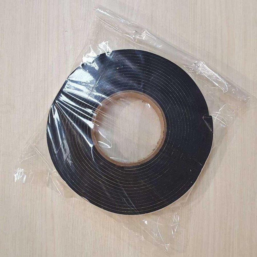 Lis Strip Pintu Door Foam Sponge Rubber Seal 5 Meter - KK-062 - Black