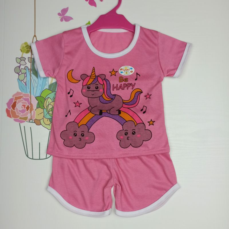 [Ss-7031b] Setelan Anak Chupa Chups / Baju Retro / Pakaian Anak Perempuan / Baju Bermain / Play Suit