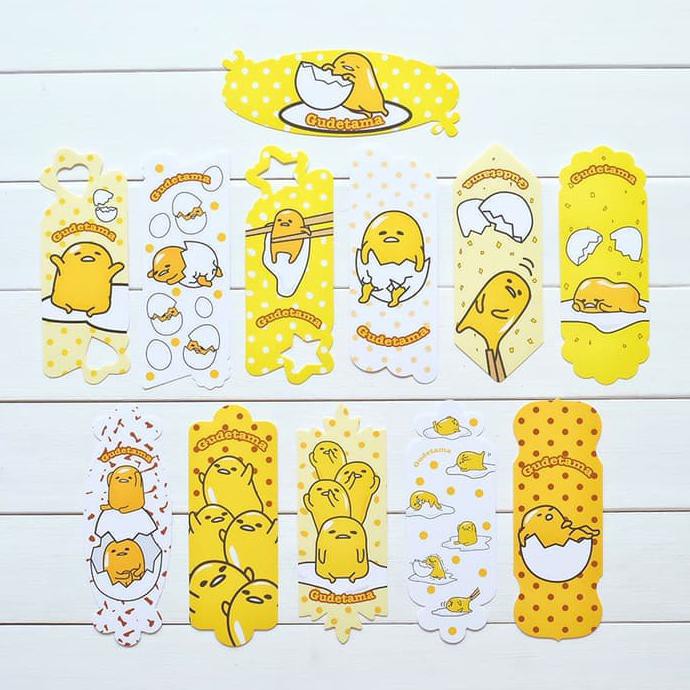 

BEST SELLER Gudetama Paper Bookmark Set / Pembatas Buku / Klip Kertas TERJAMIN