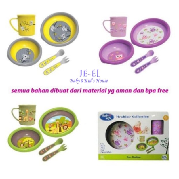 Baby Safe Feeding Set FS500 5pcs - Piring Makan Bayi Anak