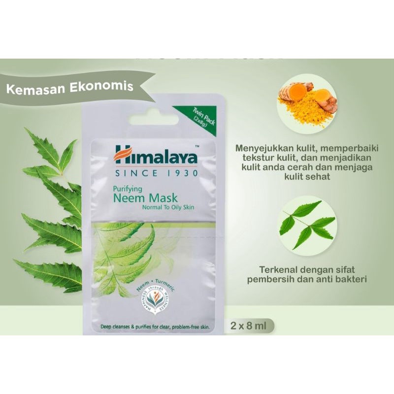 Himalaya Purifying Neem Mask 2x8ML (Sachet)