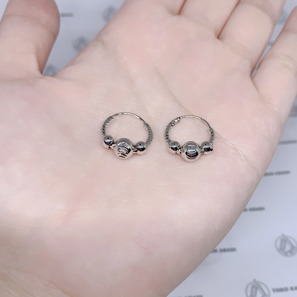 Anting Xuping Silver Perhiasan Fashion Wanita Permata Love Putih *16