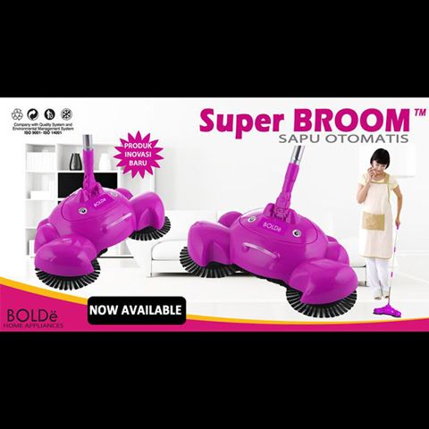 Super Broom Bolde Sapu Otomatis Pembersih Ruangan Praktis