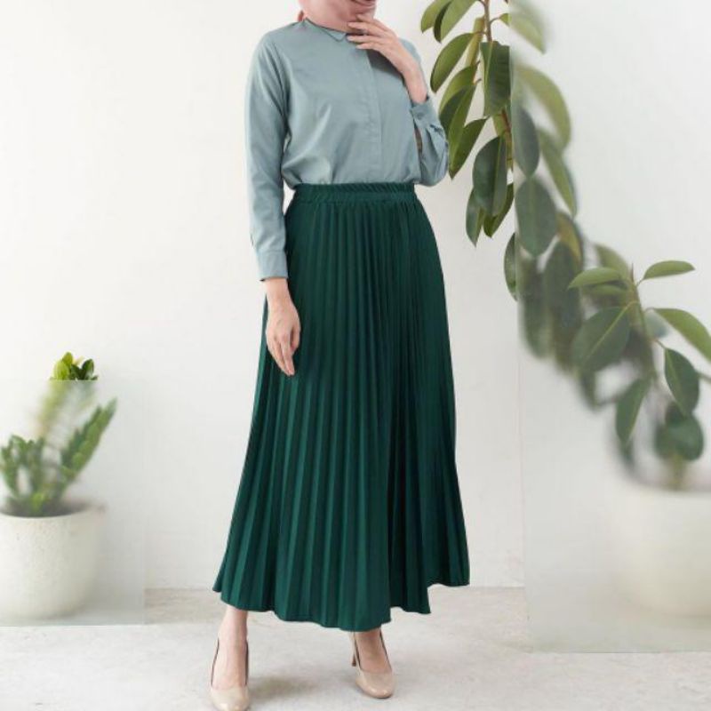 ROK PLISKSET /REMPEL BESAR/ROK KLOK / PREMIUM