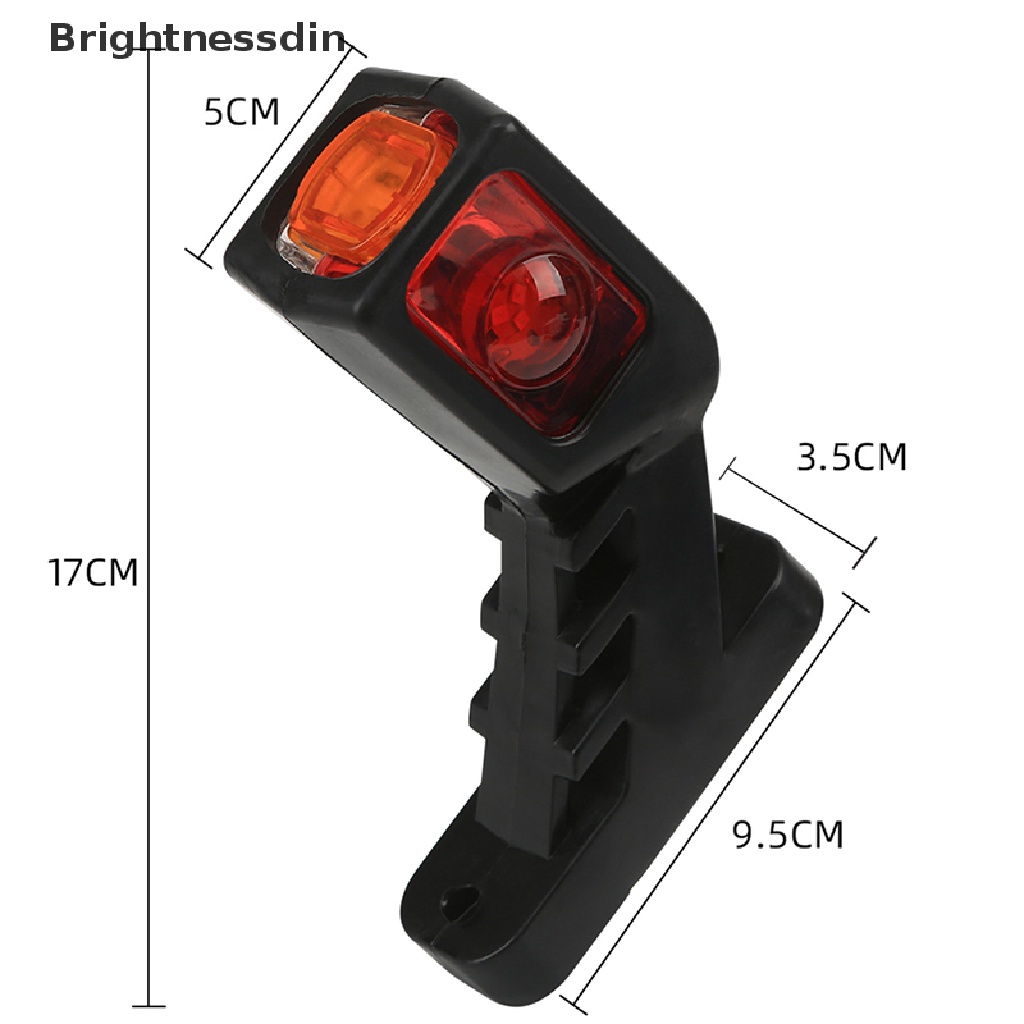 2pcs Lampu Indikator Samping Led 12 / 24v Untuk Truk Trailer
