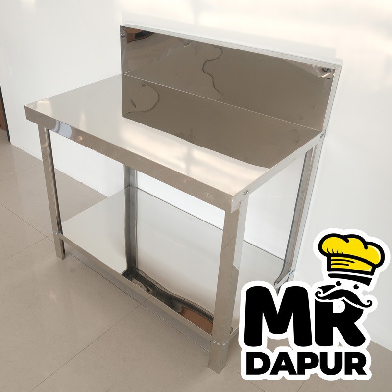 Meja Dapur / Kompor Stainless Steel Mr Dapur 1 Rak Serbaguna