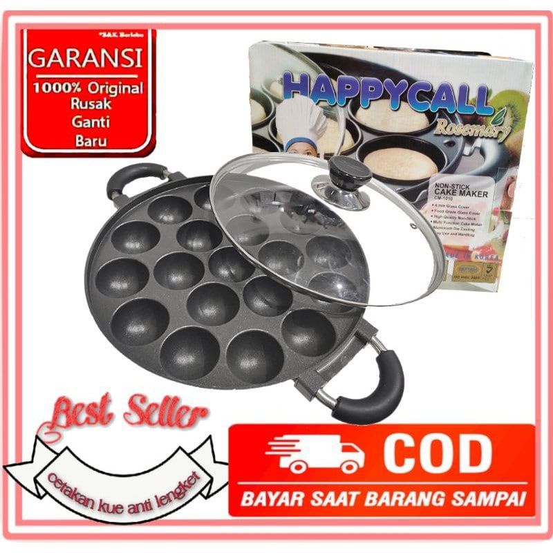 Cetakan Kue Takoyaki Teflon 19 Lubang Cekung Snack Maker Pentol Goreng Teflon Tebal Anti Lengket