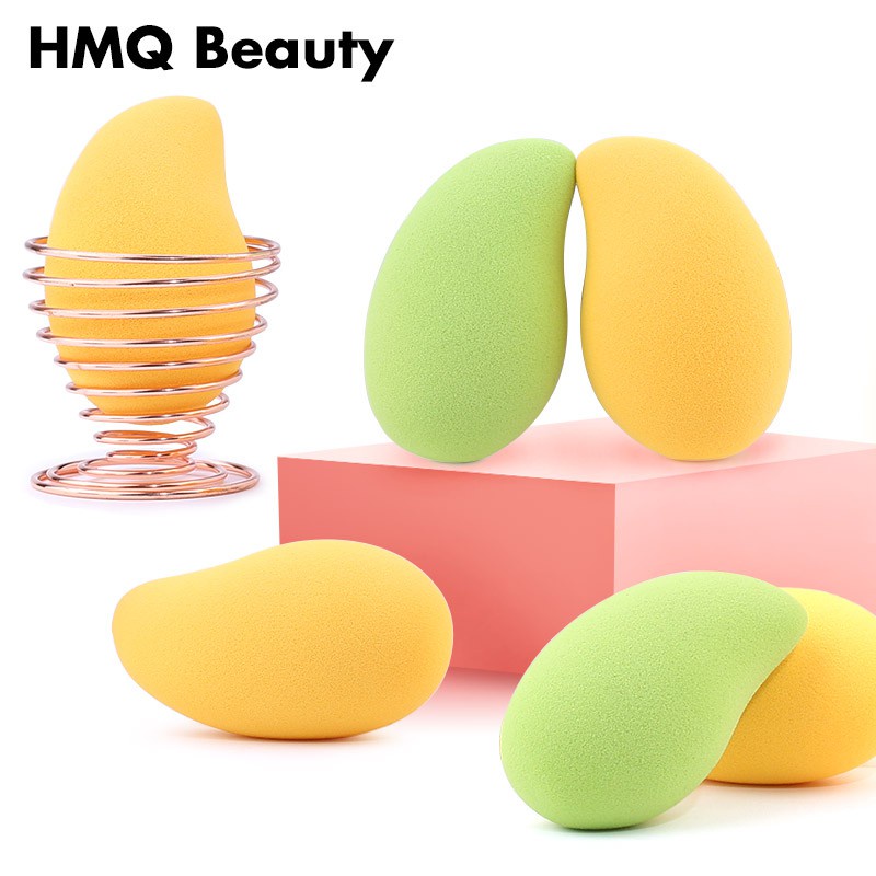 New Mango Makeup Sponge Puff Lembut Dan Elastis Spons Foundation Bedak Kosmetik Alat Blender Make Up Bentuk Mangga Unik