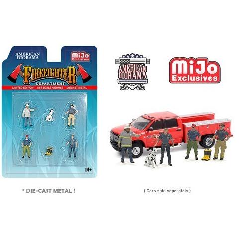 1/64 AMERICAN DIORAMA FIREFIGHTER MIJO EXCLUSIVES DIECAST FIGURE MINI