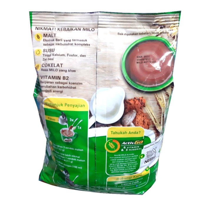 

b2011bb Susu Milo Activ-Go | Minuman Cokelat Berenergi | 1Kg Xa201As