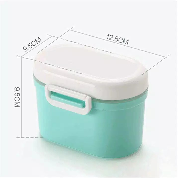 Kotak Susu - Tempat Penyimpanan Susu Kedap Udara - Portable Sealed - Wadah Susu Bubuk Anti Tumpah