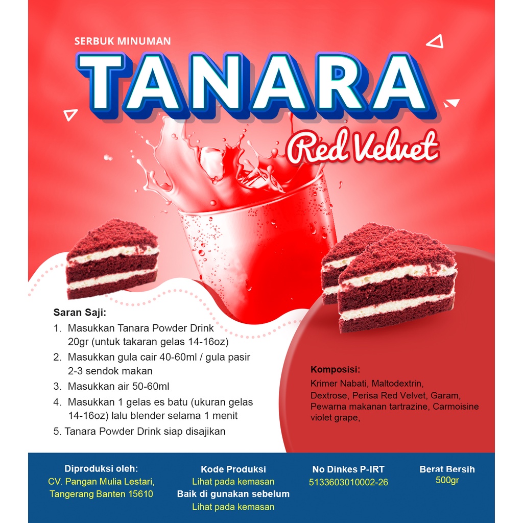 

Bubuk Red Velvet 500gr - Serbuk Minuman Premium Plain - bp