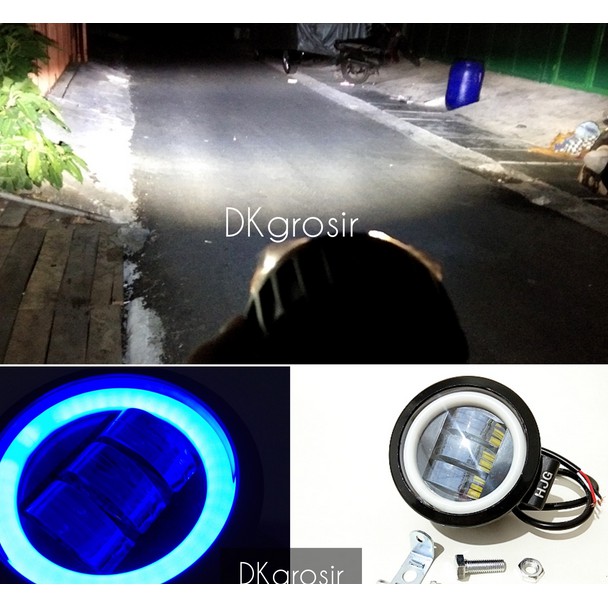 Lampu Tembak Sorot LED CWL 3 MATA k30 4D Angel eyes Angeleye 30 watt BULAT Cree 12 24 Volt