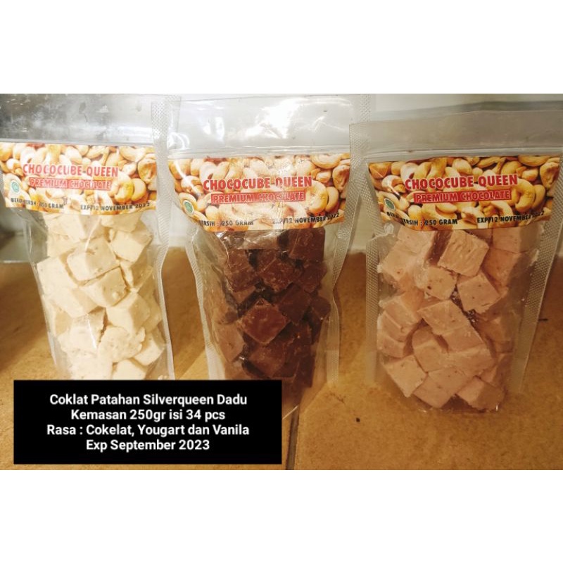Coklat patahan Silverqueen dadu 250gr