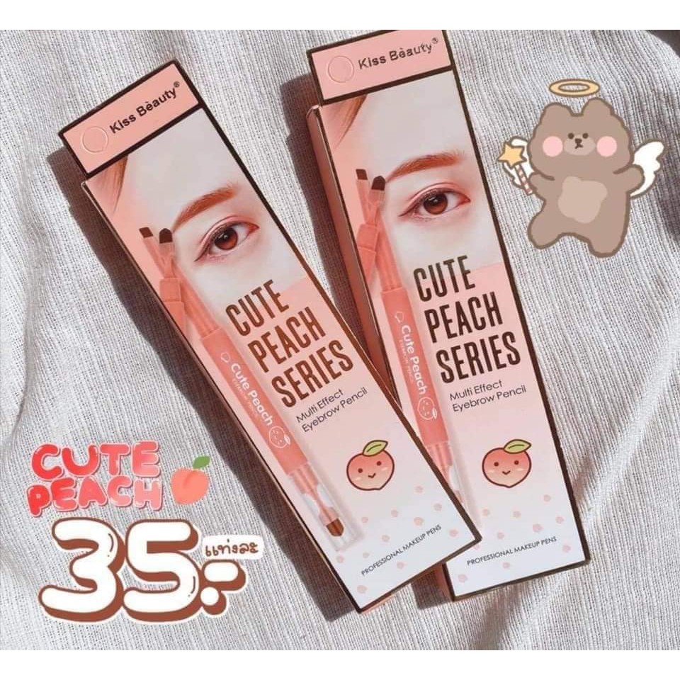 [Per Batang] Eyebrow Pensil Kiss Beauty Cute Peach Series