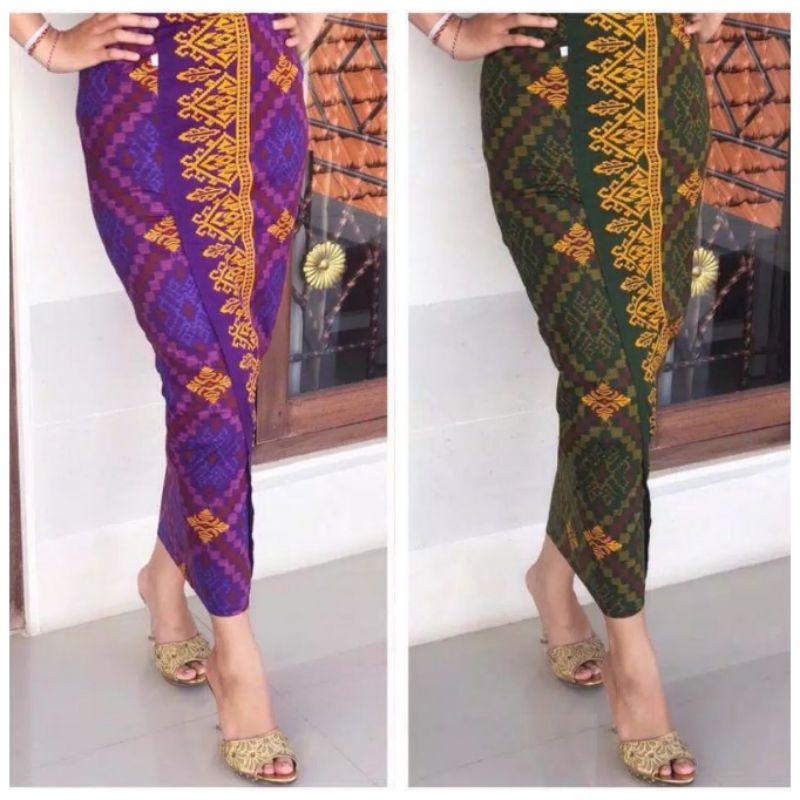 Kamen Jadi Katun Stretch motif Endek | Kamen Bali Strait | Kamen Endek - Jumbo Size