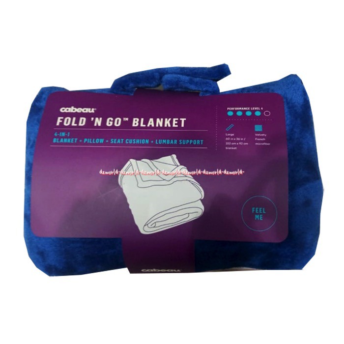 Cabeau Fold &amp; Go Blanket Dapat Berfungsi Sebagai Bantal Atau Selimut Atau Alas Duduk Hitam