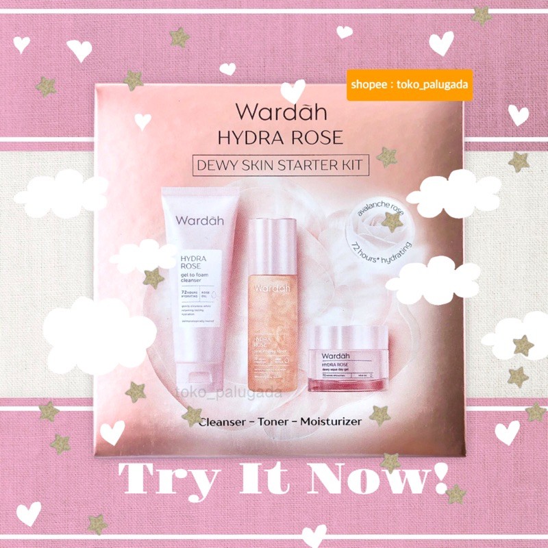 [BISA COD] Wardah Hydra Rose Dewy Starter Kit