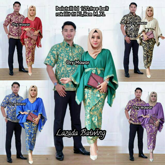 Baju Batik Couple Lazada Batwing / Batik Sarimbit (geser untuk melihat yang lain)