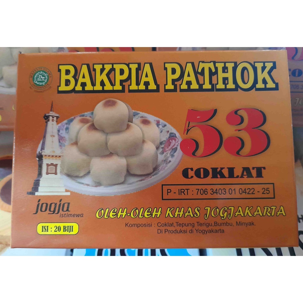 Bakpia Pathok 53 Asli Fresh / Bakpia Pathok  Oleh Oleh Khas Jogja Isi 20 Varian Rasa Lengkap (Gratis