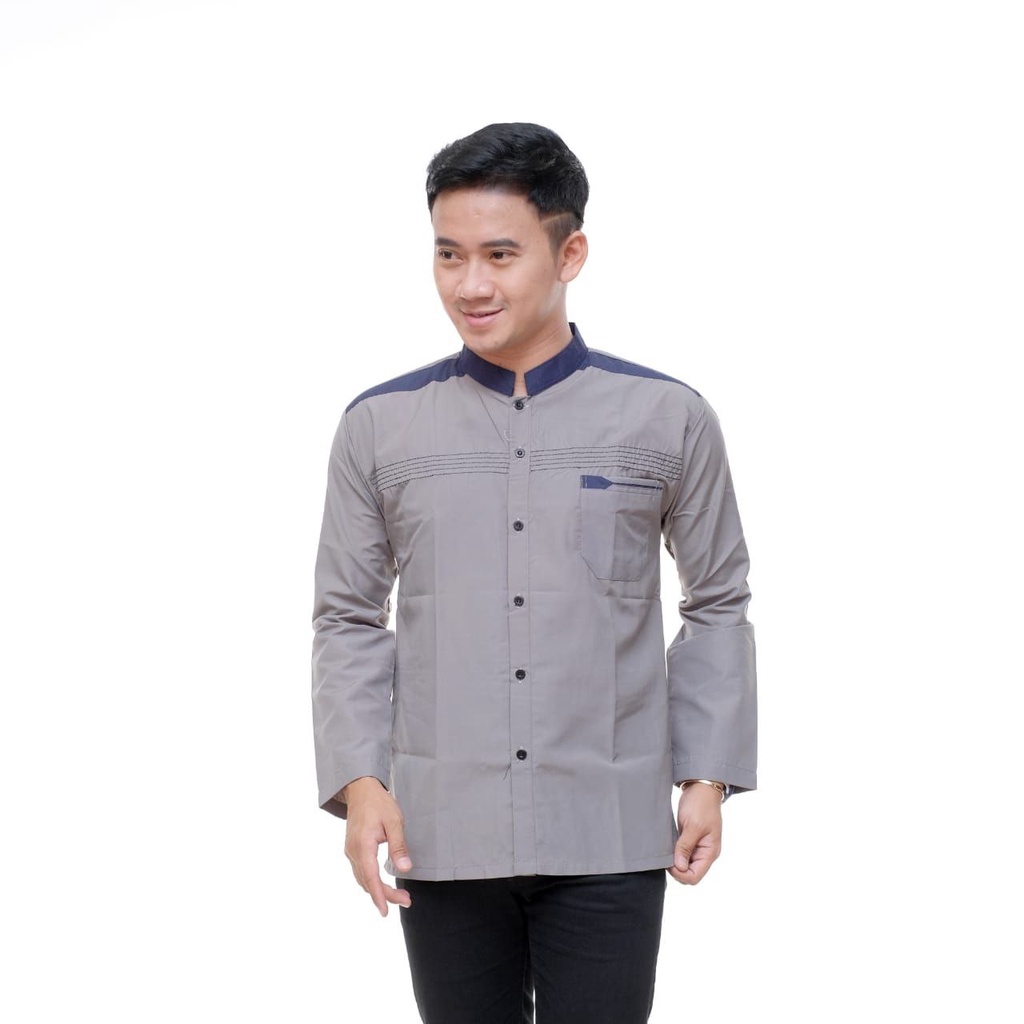 BAJU KOKO MUSLIM PRIA DEWASA LENGAN PANJANG KEMKO KURTA PUTIH HADROH TAKWA MODERN PREMIUM EL RUMI POLOS KOMBINASI BATIK TOYOBO TERBARU AZZAHIR GUS AZMI SUBBANUL MUSLIMIN