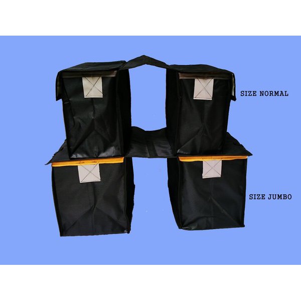 BLACKPINK     Tas Samping Motor Tas Obrok Tas Barang Tas Kurir Hitam Ukr Jumbo