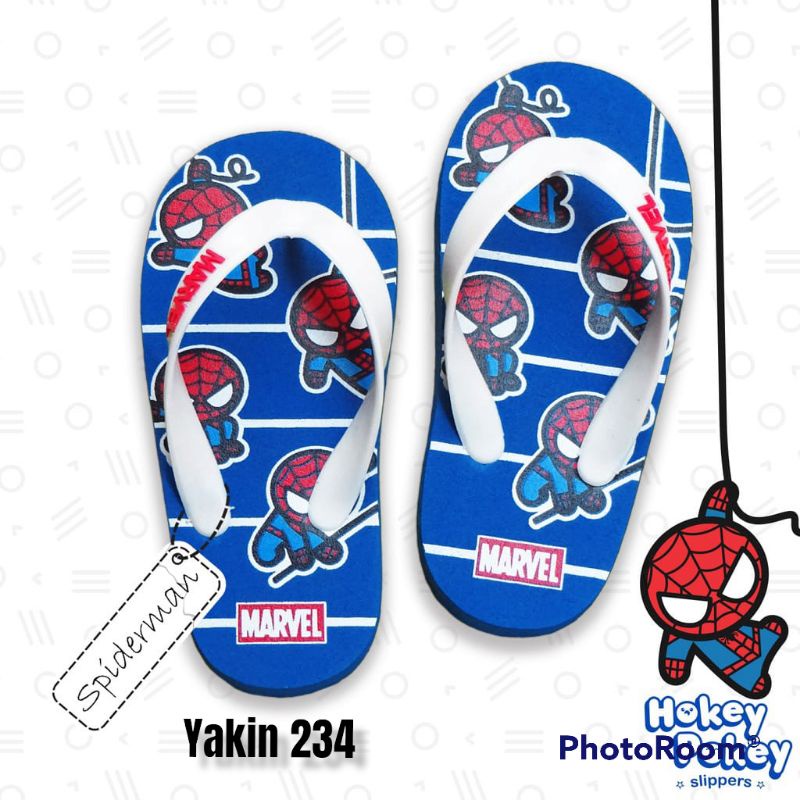 sandal jepit karakter Marvel J putih