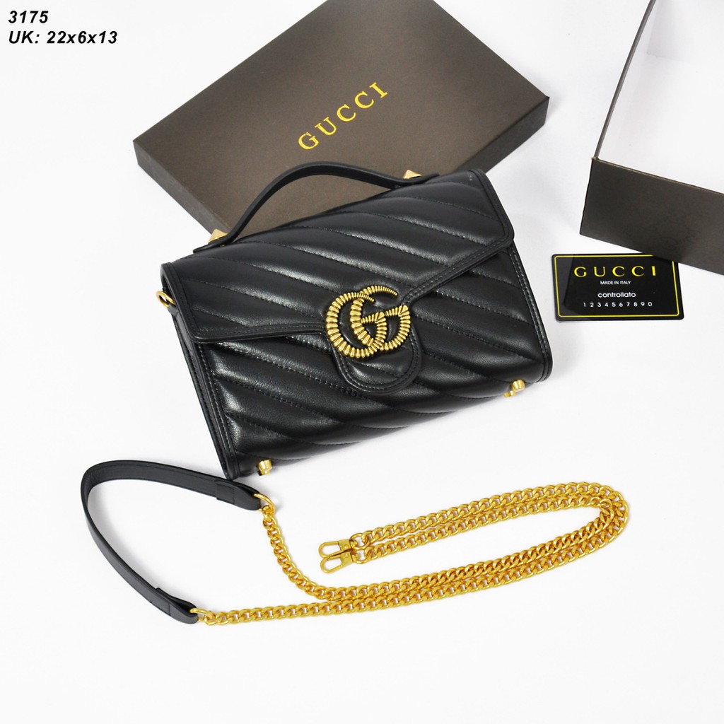 TAS GUCCI SLING TOP HANDLE TAS FASHION WANITA TAS CANTIK TAS SELEMPANG TAS SANDANG TAS FASHIONABLE