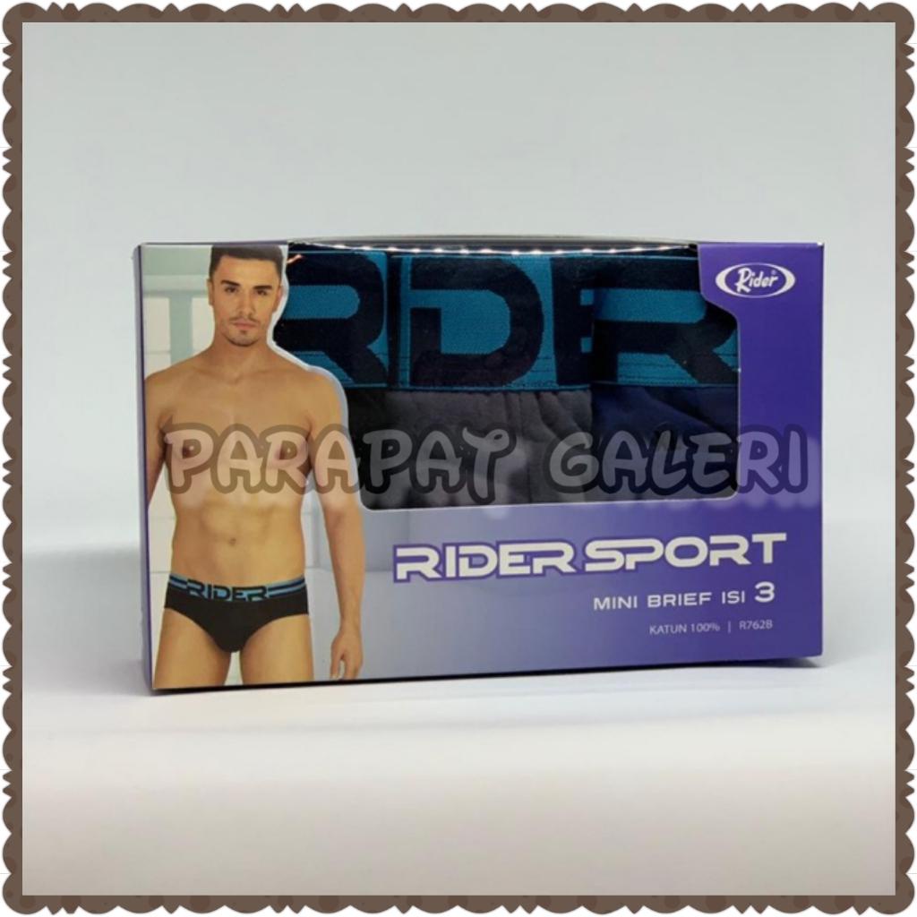 Celana Dalam Rider Sport Brief Pria R762B Multi warna (3 Pcs in 1 Box) Pakaian Dalam Pria / Rider Underwear