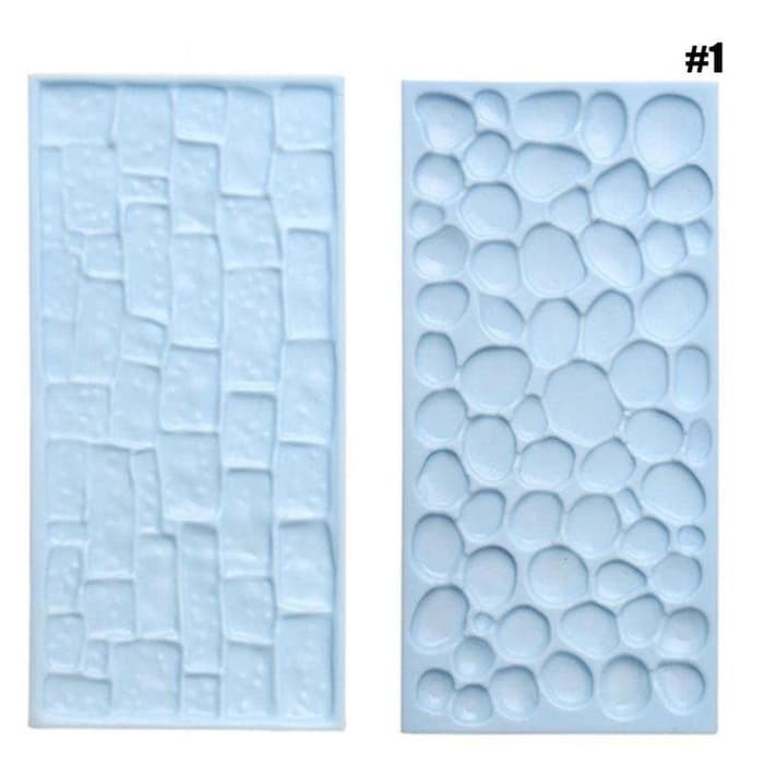 Texture Fondant Silicone Mat - Rock &amp; Stone Wall (2pcs)