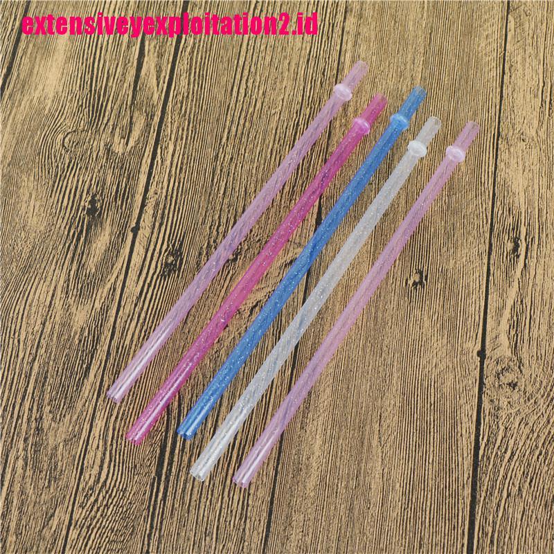 25pcs Sedotan Minum Bahan Plastik Motif Garis Warna-Warni Untuk Pesta Pernikahan