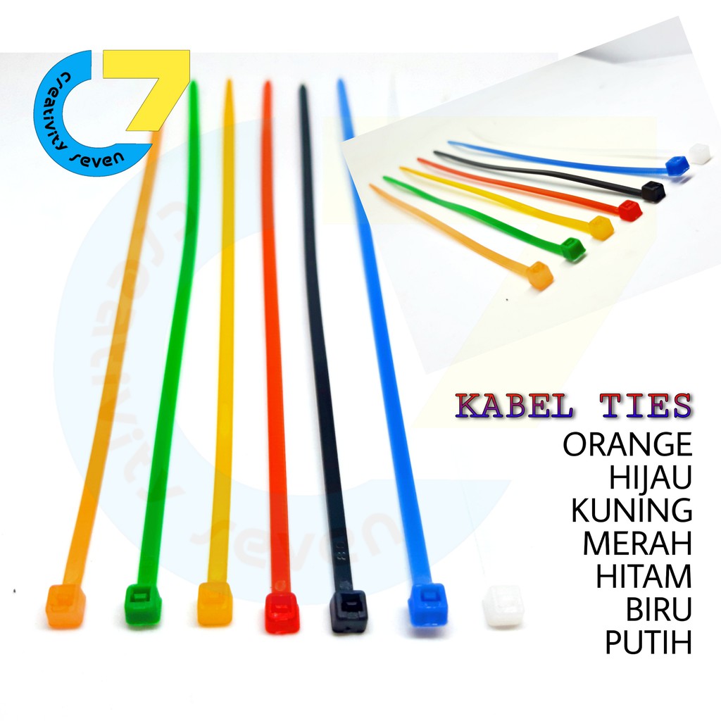 kabel ties / Kabel ties nilon warna warni / pengikat / tali pengikat