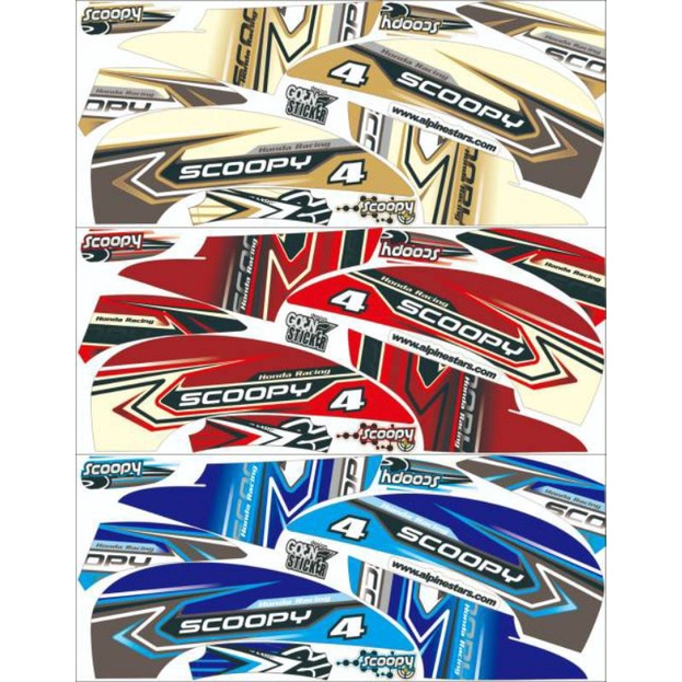 Striping Motor Scoopy Fi 2013 2014 2015 2016 / Sticker Variasi Motor Honda Scoopy Fi lama