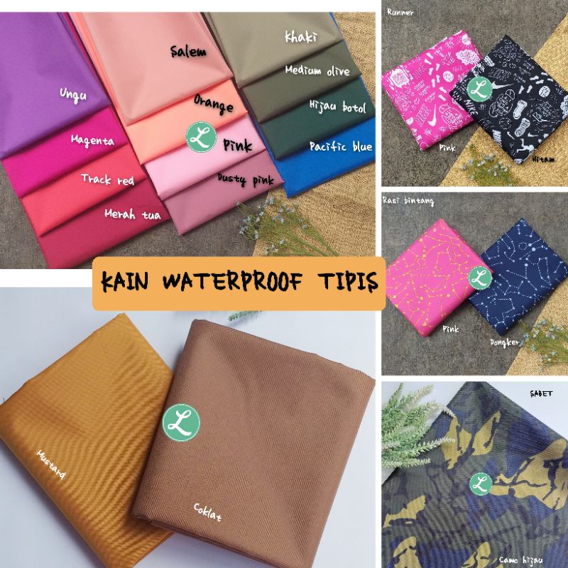 PROMO BAHAN INNER TAS / FURING WATERPROOF / BAHAN SHOPPING BAG / SABET WATERPROOF / CORDURA OXFORD