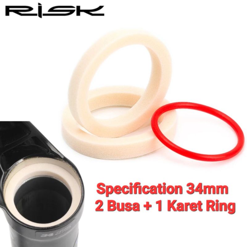 Sponge Busa Seal Fork Depan Sepeda 34mm Sponge Foam Seal Fork Sepeda 34 mm