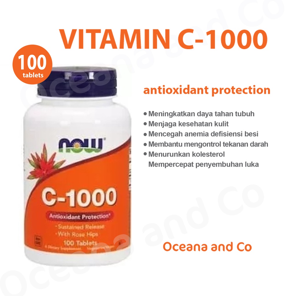 Now Foods, C-1000, 100 Tablets EXP 2025 MURAH TERMURAH