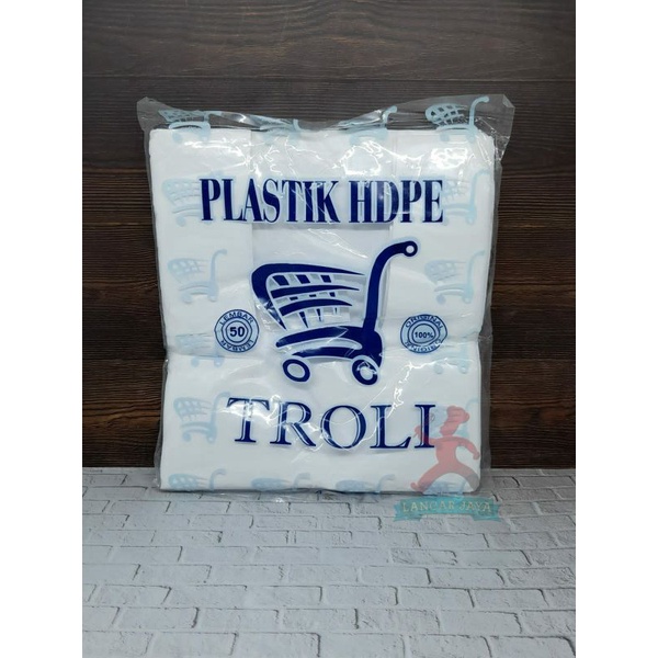 Kantong Kresek Putih Trolly Ukuran 15 / Kantong Kresek Putih Kecil / Kantong Kresek Putih / Trolly /