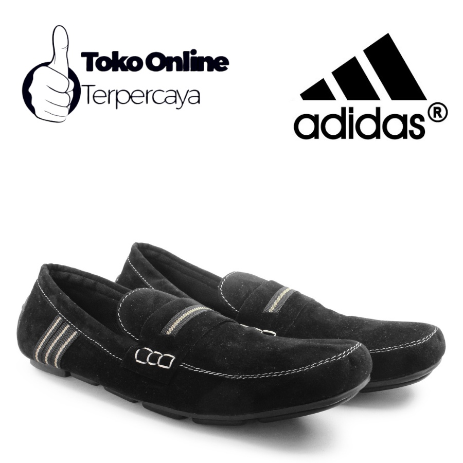 BIG SALE Sepatu Selop Pria Adidas Uno Moccasin Slip on Kasual Trendy Santai Pesta