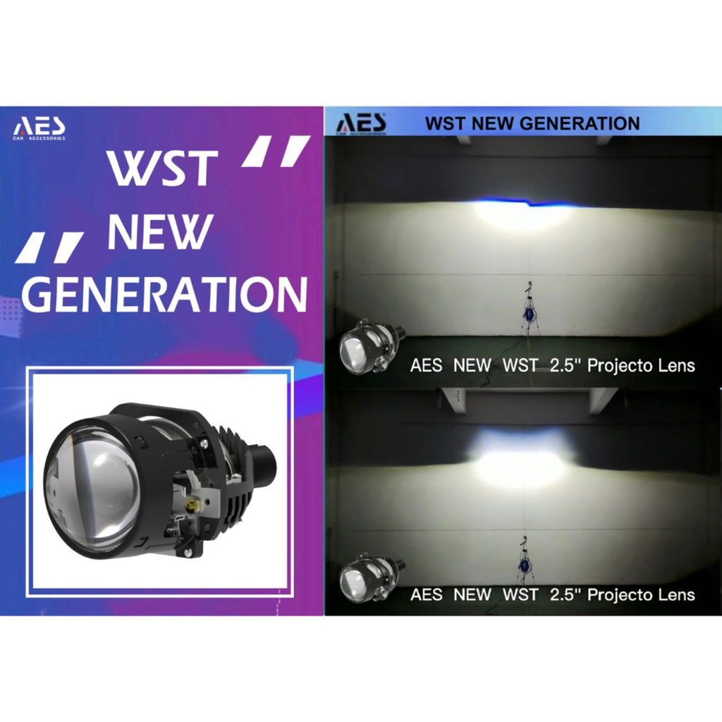 ORIGINAL LAMPU PROJECTOR BILED WST AES 2,5 INCHI BLUELES | BILED AES 35 WATT | LAMPU PROJIE MOTOR | LAMPU PROJIE MOBIL