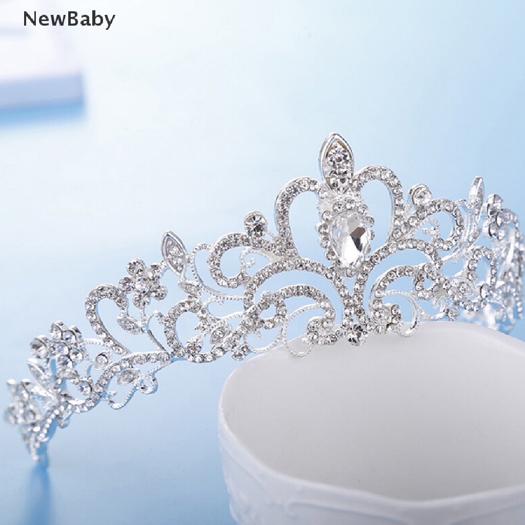 Mahkotatiara Rambut Hias Berlian Imitasi Gaya Elegan Untuk Pernikahanpengantin Wanita