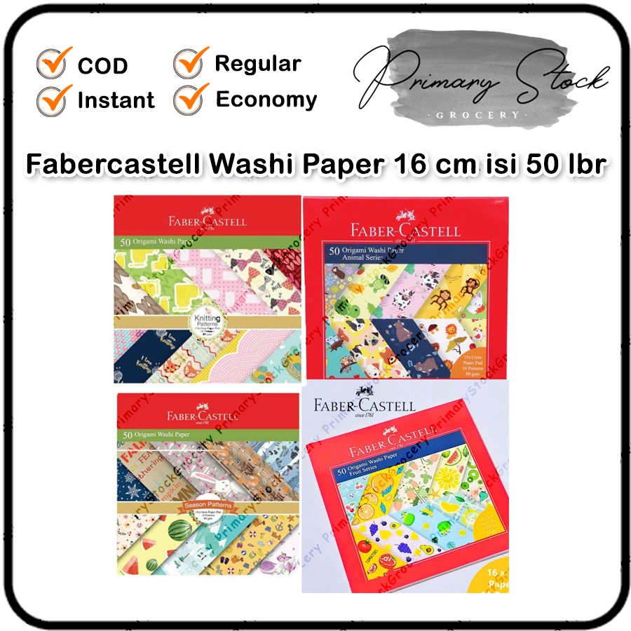 

Origami Washi Paper Faber Castell 16x16 Motif Season Patterns Fruit Series isi 50 Lembar