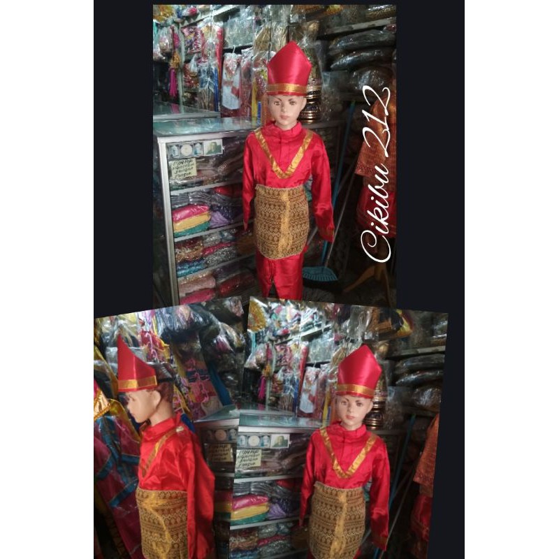 Baju adat Sumatera /Padang anak TK/SD