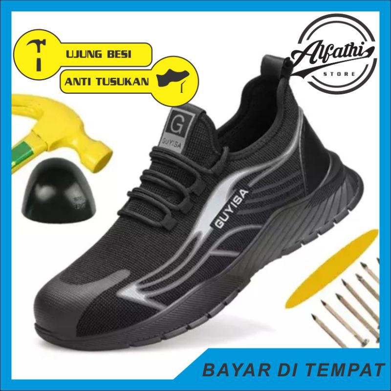 AlFathi Sepatu Safety Sneakers Sport New Ori By Guyisa Anti Tusukan