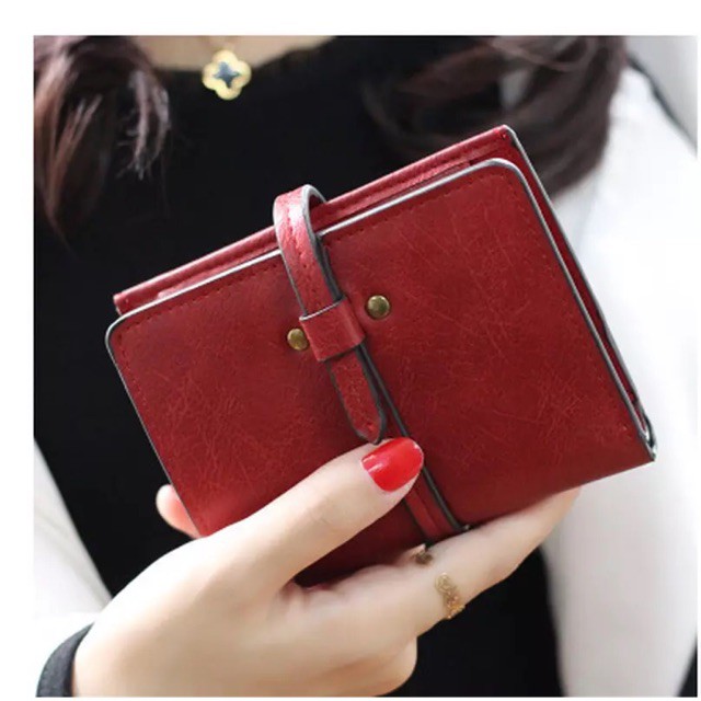[LOKAL] DOMMO - D1305 DOMPET GISEL - Dompet Lipat Mini-Maroon