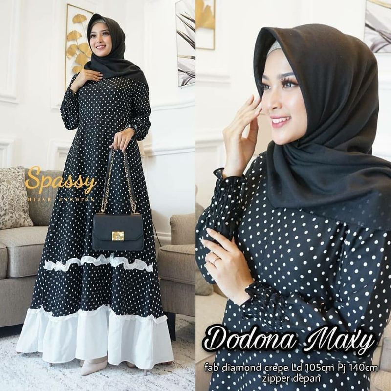 gamis polkadot/gamis terbaru 2020/gamis murah