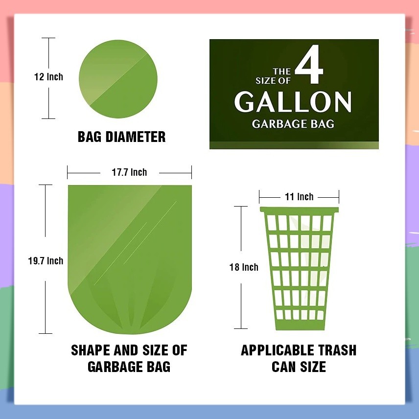 Kantong Plastik Sampah Rumah Tangga 5 Roll 100Pcs Disposable Gar - RANDOM